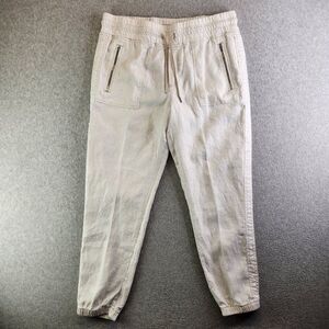 Athleta Pants Womens 14 Abalone Cheetah Cabo Linen Jogger Beachy Resort Travel